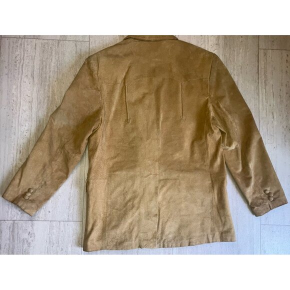 Vintage Tan Miller Stockman Blazer Mens 40 Suede Western Cowboy Jacket USA 80s - Picture 6 of 12